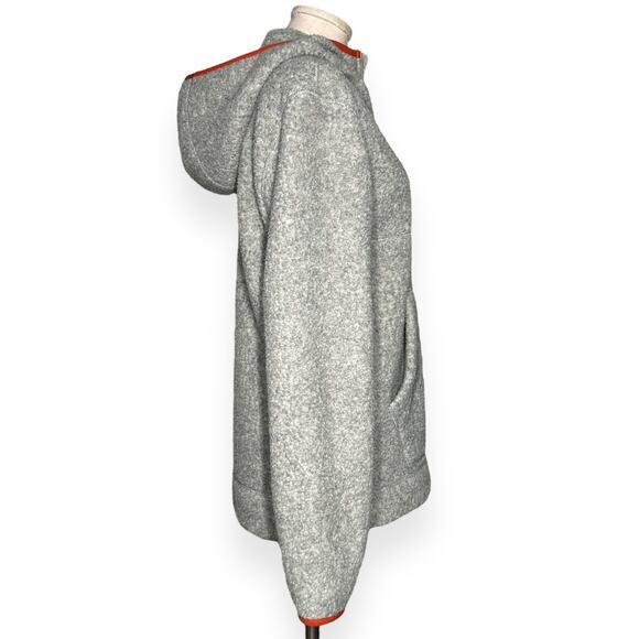 MADEWELL Polartec Thermal Pro Pullover Fleece Hoodie Sherpa Half Zip Cozy Gray - Picture 7 of 15